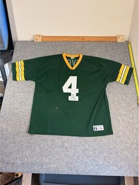 Vintage Brett Favre #4 Green Bay Packers NFL Football Jersey 2XL Logo 7